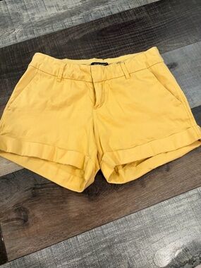 Dear John Hampton Yellow Cuffed Chino Shorts Size 28